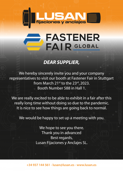 FASTENER FAIR 2023 SUPPLIERS