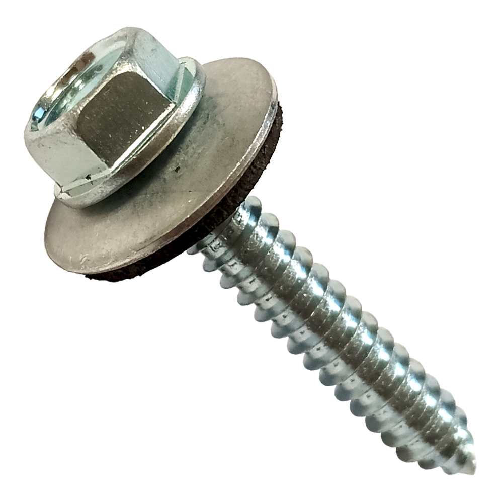 Ford Self-Tapping Screws – Hexagon Head With Captive Washer – Zinc Plated (Germany)