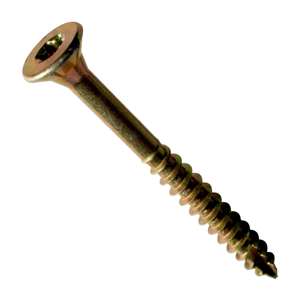 multiscrew flat head DIN 7505-A TX - yellow zinc plated