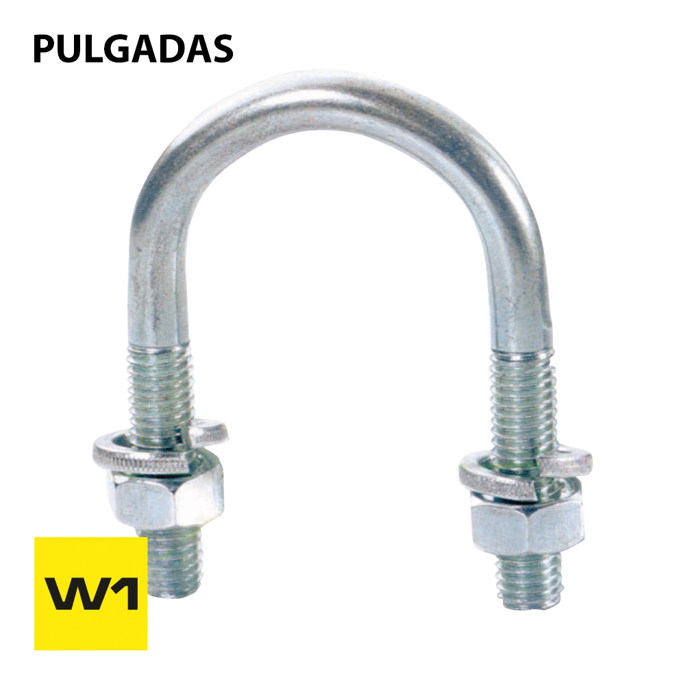 étriers avec écrous et rondelles - DIN 3570 - zinc plated W1 (POUCES)