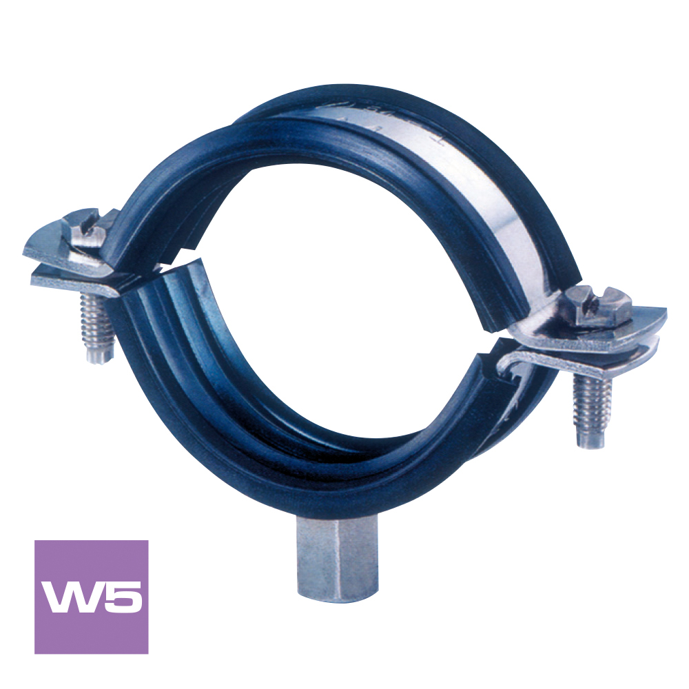 abrazadera isofónica reforzada M8+M10 Inox A4 W5