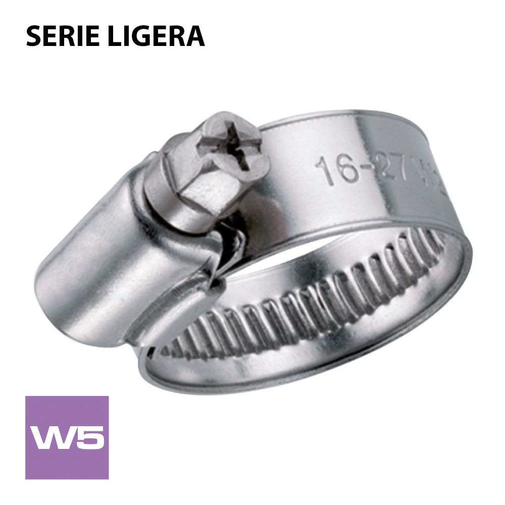 colliers à crémaillères - DIN 3017 - 9mm W5 inox A4