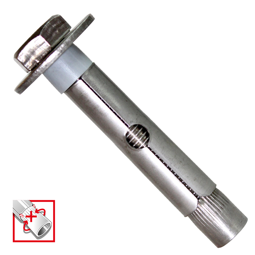 stainless steel aisi 316 sleeve anchor with hex. head screw