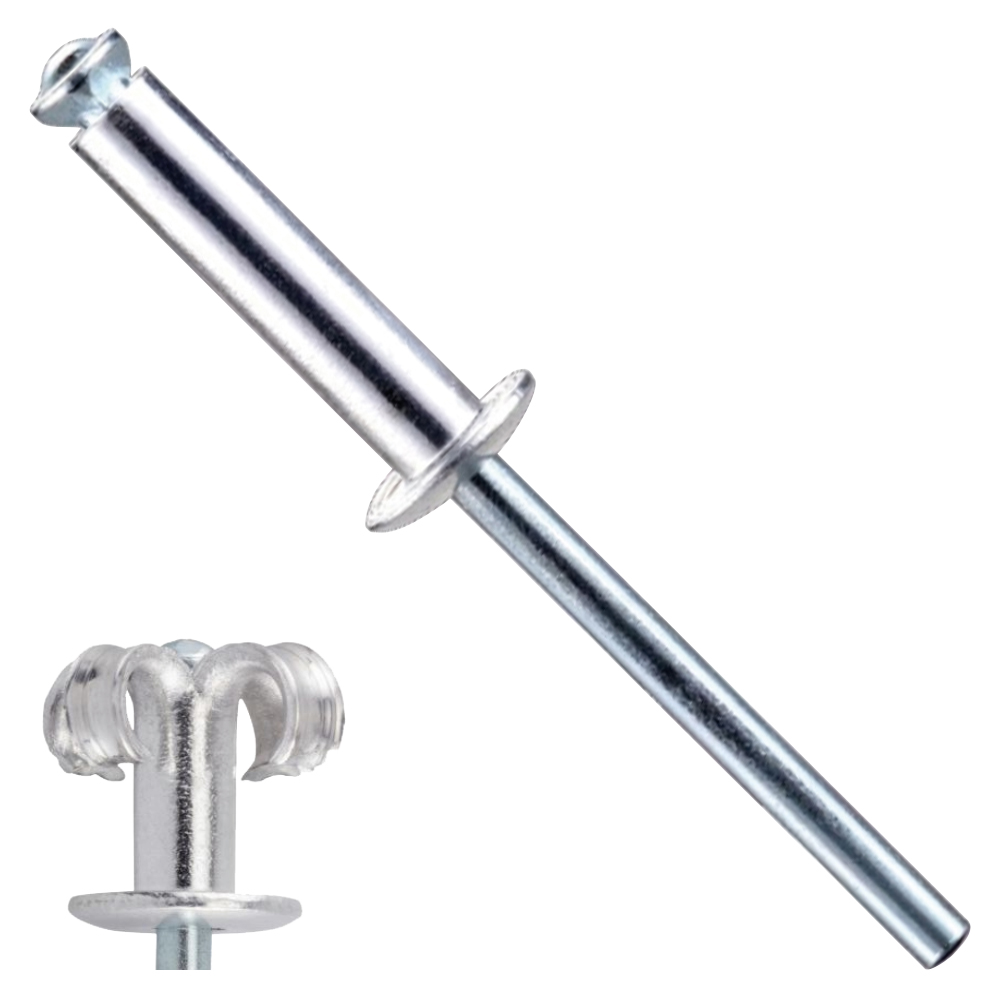 remache tubular Flor aluminio / acero